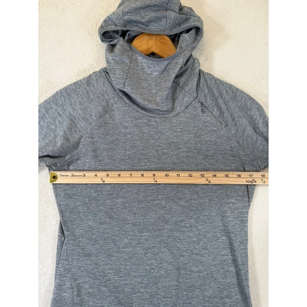Nike Running Dri-FIT Hoodie Grey Heather Cow Neck 685818-065 Womens Small - Picture 14 of 16